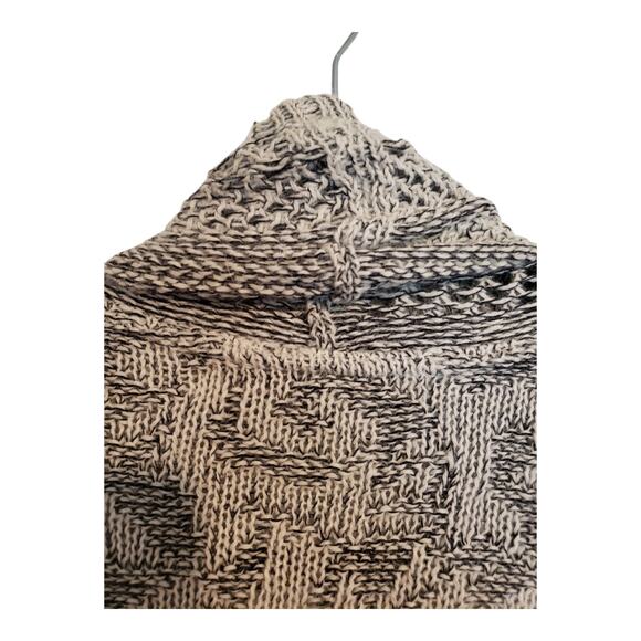 Simply Natural Peru 100% Alpaca Cardigan Sz Medium Open Front Gray Chunky Knit - Picture 4 of 13